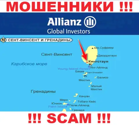 Allianz Global Investors безнаказанно лишают денег, поскольку расположены на территории - Kingstown, St. Vincent and the Grenadines