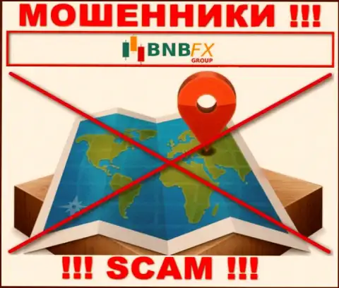На web-сайте BNB FX отсутствует информация касательно юрисдикции указанной конторы