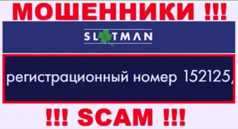 Рег. номер Slot Man - сведения с официального онлайн-ресурса: 152125