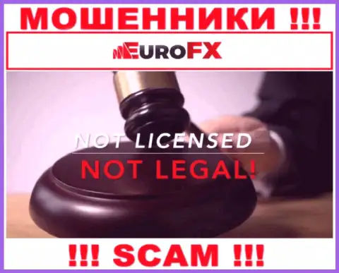 Информации о лицензии Евро ФХ Трейд на их официальном сайте не размещено - это РАЗВОДИЛОВО !!!