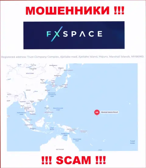 Совместно работать с FxSpace Еu крайне опасно - их офшорный адрес - Trust Company Complex, Ajeltake road, Ajeltake Island, Majuro, Marshall Islands, MH96960 (информация позаимствована интернет-ресурса)