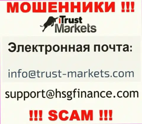Организация Trust-Markets Com не прячет свой е-майл и представляет его на своем веб-сайте