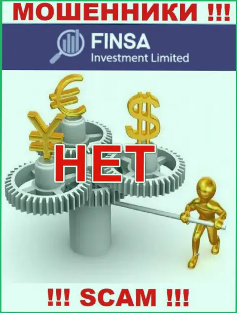 У конторы Finsa Investment Limited не имеется регулятора, следовательно ее незаконные действия некому пресечь