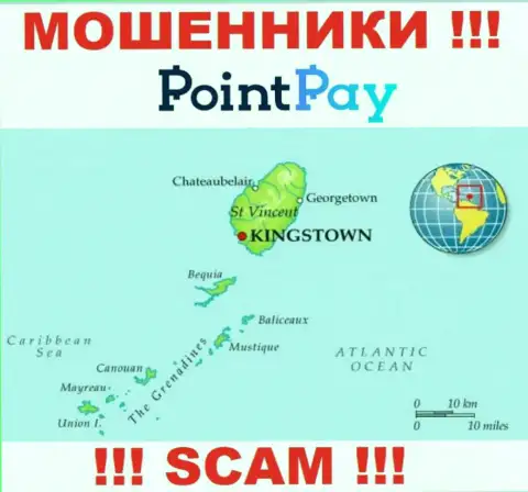 ПоинтПей - это мошенники, их адрес регистрации на территории St. Vincent & the Grenadines