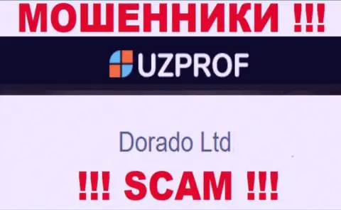 Компанией Дорадо Лтд руководит Dorado Ltd - информация с официального сайта мошенников