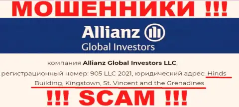 Оффшорное расположение Allianz Global Investors по адресу - Hinds Building, Kingstown, St. Vincent and the Grenadines позволяет им свободно обворовывать