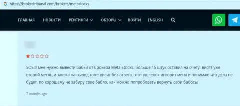 MetaStocks Co Uk КИДАЮТ !!! Автор мнения говорит о том, что взаимодействовать с ними рискованно