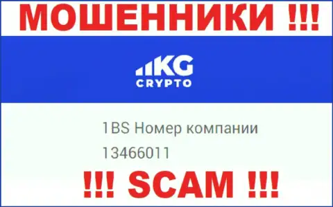 Регистрационный номер компании CryptoKG, Inc, в которую денежные средства рекомендуем не вводить: 13466011