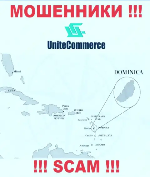 Unite Commerce пустили свои корни в оффшорной зоне, на территории - Commonwealth of Dominica