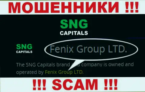 Fenix Group LTD - это владельцы незаконно действующей компании СНГКапиталс