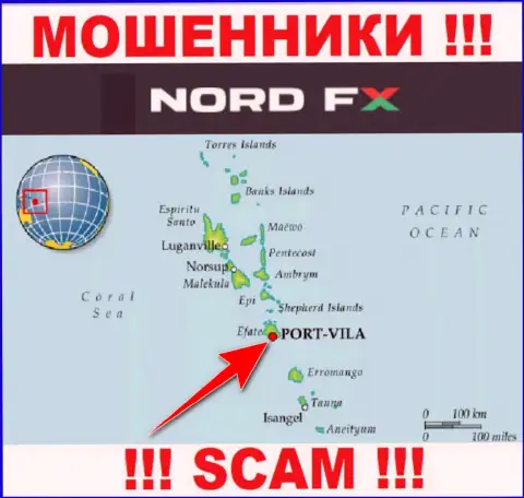 Nord FX указали на сайте свое место регистрации - на территории Vanuatu