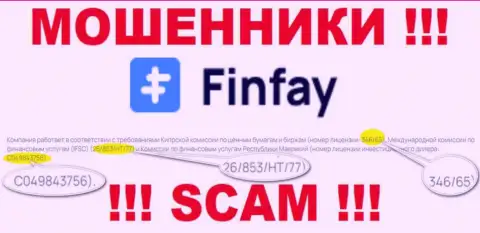 На web-сайте FinFay предложена лицензия, но это коварные жулики - не верьте им