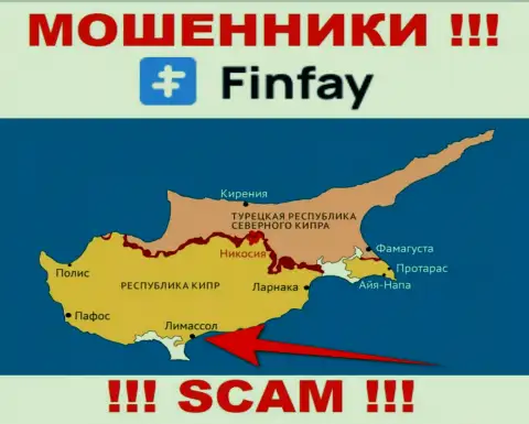 Находясь в оффшорной зоне, на территории Кипр, FinFay ни за что не отвечая обманывают клиентов