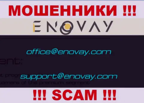 Адрес электронной почты, который интернет-аферисты ЭноВэй засветили у себя на официальном сайте