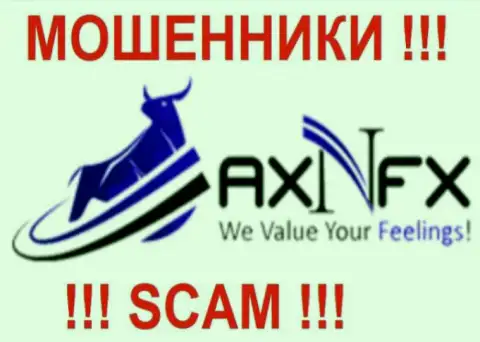 Логотип жульнического Форекс брокера Axn FX